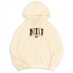 【百年限定款】NIU_100TH經典款落肩帽T_奶油白