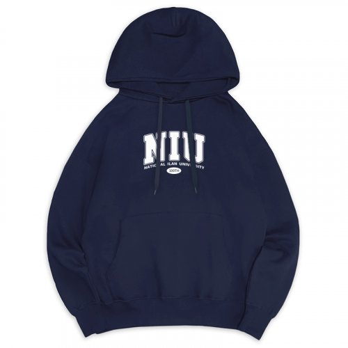 【百年限定款】NIU_100TH經典款落肩帽T_深藍 【百年限定款】NIU_100TH經典款落肩帽T_深藍