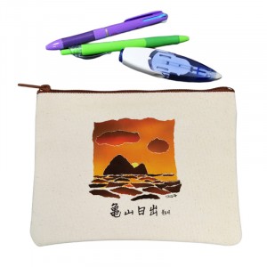 【團購商品,10個起做】NIU龜山日出帆布收納袋