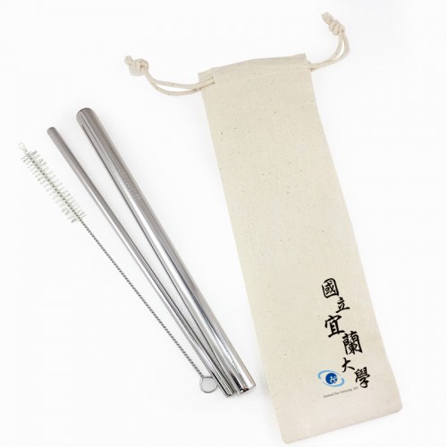 【團購商品，10個起做】NIU宜大書法字環保吸管三入組_米白